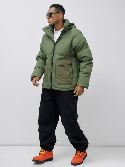 Куртка молодежная мужская зимняя с капюшоном цвета хаки 25307Kh - Mtforce фото 7