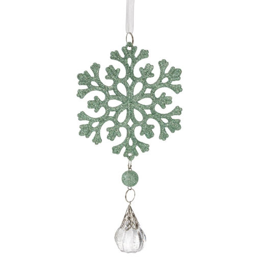 Украшение новогоднее "Снежинка", L6,5 W2 H15 см