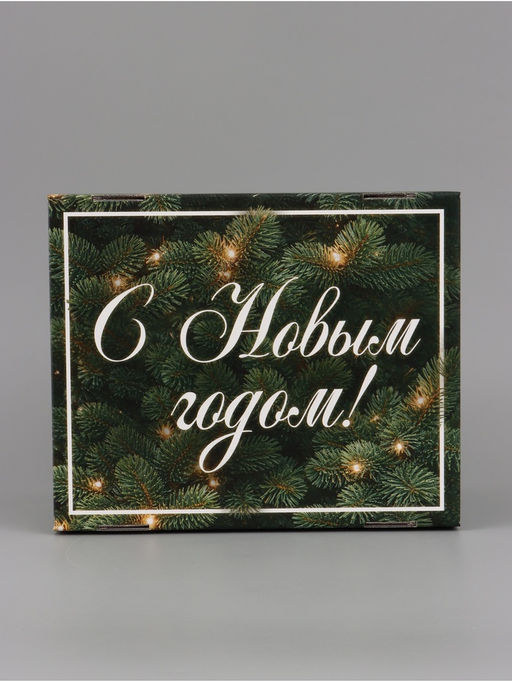 Коробка подарочная, самосборная «Еловые ветви», 31.2×25.6×16.1 см