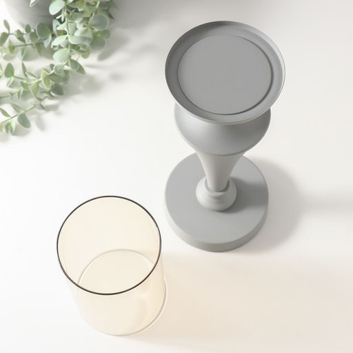 Металлический подсвечник на 1 свечу «Ферзь», d=9 см, 12×12×42.5 см