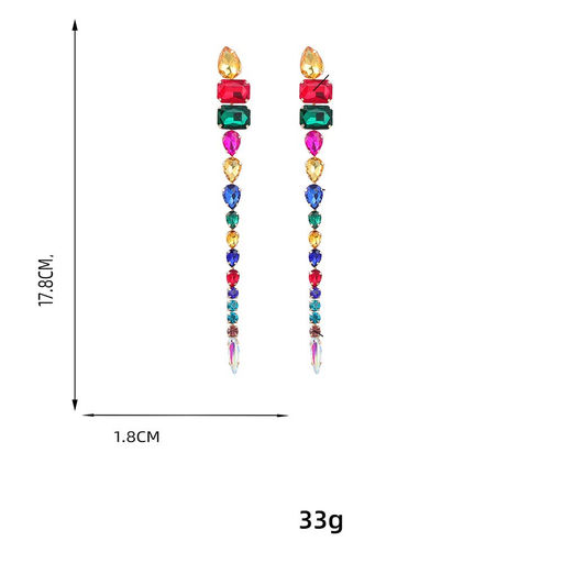 Серьги длинные на гвоздиках арт. 13 0968 (id 265492) - Rada фото 3