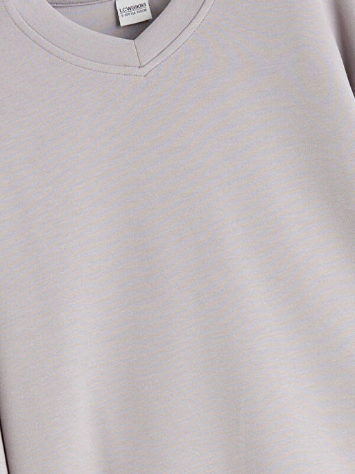 V Yaka K?z ?ocuk Soft Touch Sweatshirt ve E?ofman Alt