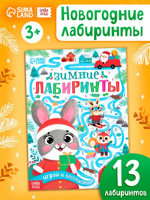 Цена за 4 шт. Книга "Зимние лабиринты"