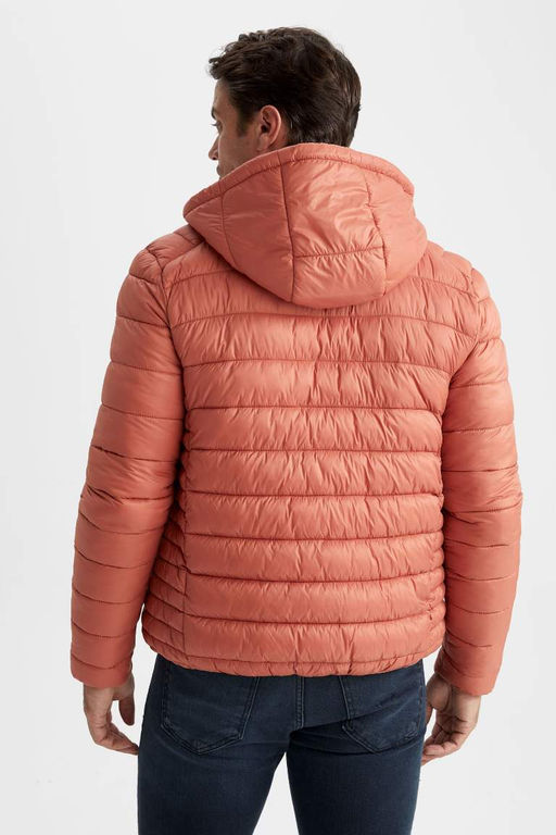 Водоотталкивающая куртка-пуховик с капюшоном и термоизоляцией Slim Fit - Defacto фото 8