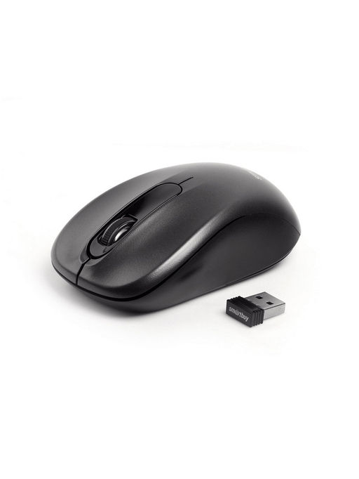 Мышь Smartbuy ONE 378, беспроводная, 3 кнопки, 1600 dpi, USB, 1хАА, черная