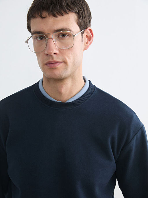 Bisiklet Yaka Erkek Sweatshirt