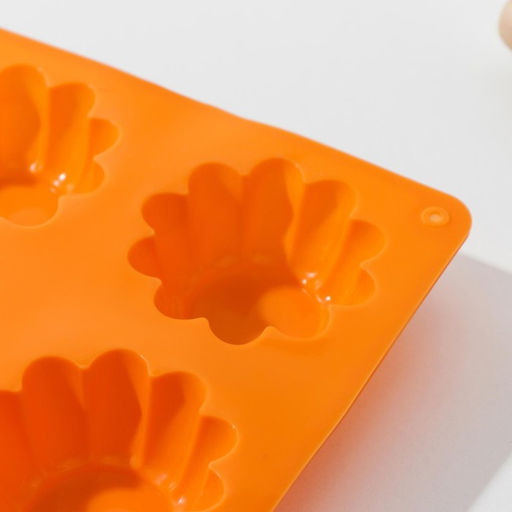 Форма для выпечки Доляна «Сладости. Круг риб», силикон, 25.5×17.5×3 см, 6 ячеек (d=7 см), синяя