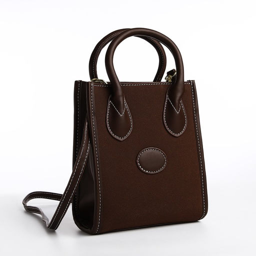 Сумка-тоут на молнии, цвет коричневый - Simaland фото 3