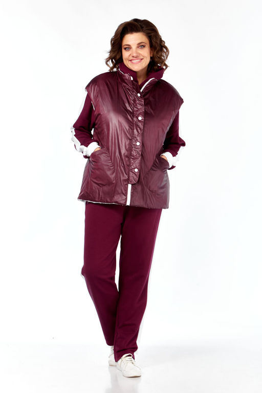 Костюм Diamant 1917 бордо белый  фото 12