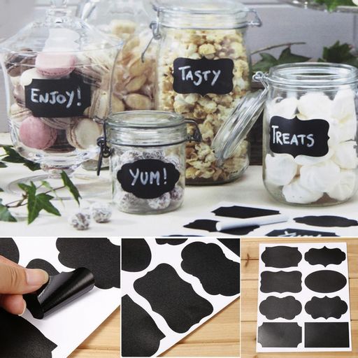 Наклейки для кухни грифельные Ассорти Меловые 8шт. (0970) Лист 10х15 см - Мой органайзер фото 3