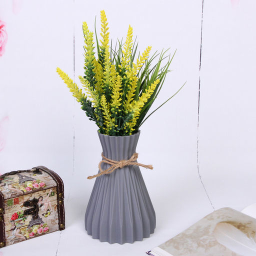 Цена за 2 шт. Ваза из пластика "Селин" 12*17см цвет серый