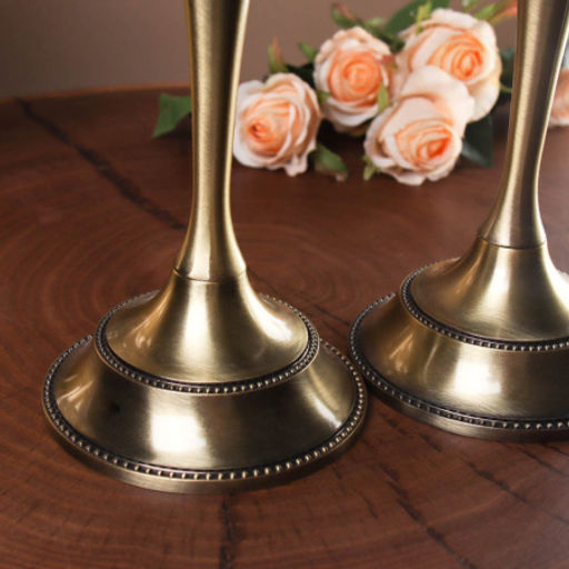 Подсвечник 2 штуки набор бронза 25 см / 6301S /уп 30/ - Галеонтрейд фото 5