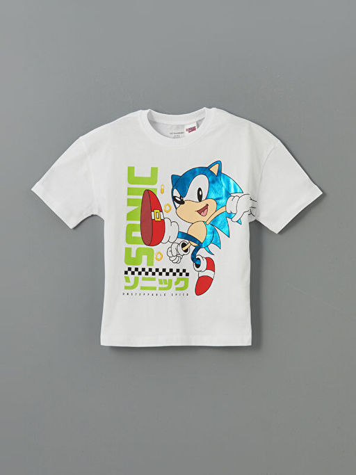 Sonic Bask?l? Erkek ?ocuk Ti??rt ve ?ort 2li