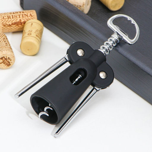 Штопор для вина Доляна Элегант, h=17.5 см, чёрный