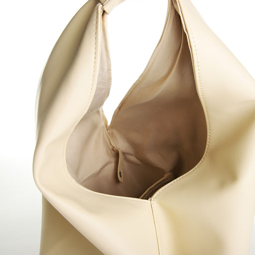 Сумка - мешок женская на магните, 47×1×35 см, бежевая