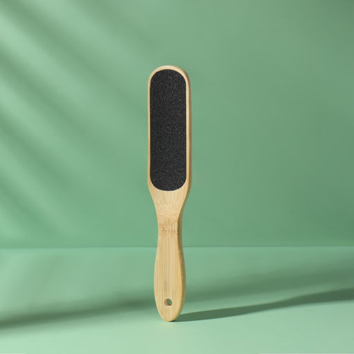 Тёрка для ног BAMBOO, наждачная, двусторонняя, 23 см, бамбуковая