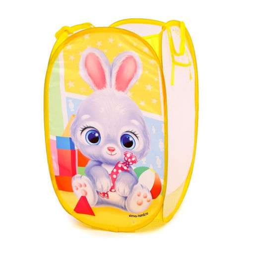Корзина для хранения игрушек Зайчик, 57 х 34 х 34 см, жёлтая - Школа талантов фото 4