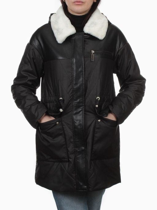 M24-096 BLACK Куртка демисезонная женская (100 гр. холлофайбер) - Fashion фото 3