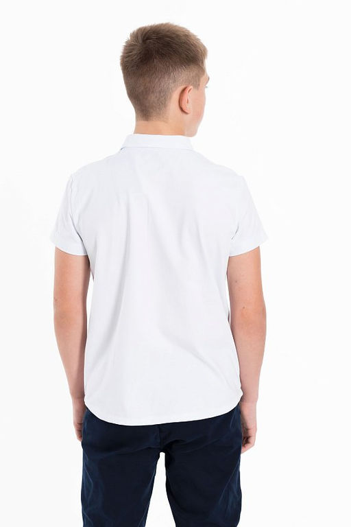 Рубашка для мальчика М224112б белый - Елена фото 4
