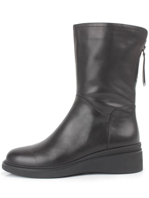 Z4212M BLACK Полусапоги зимние женские (натуральная кожа, натуральный мех)