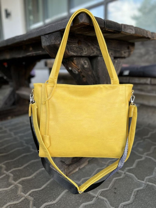 Женская сумка шоппер из эко кожи 006 Желтый