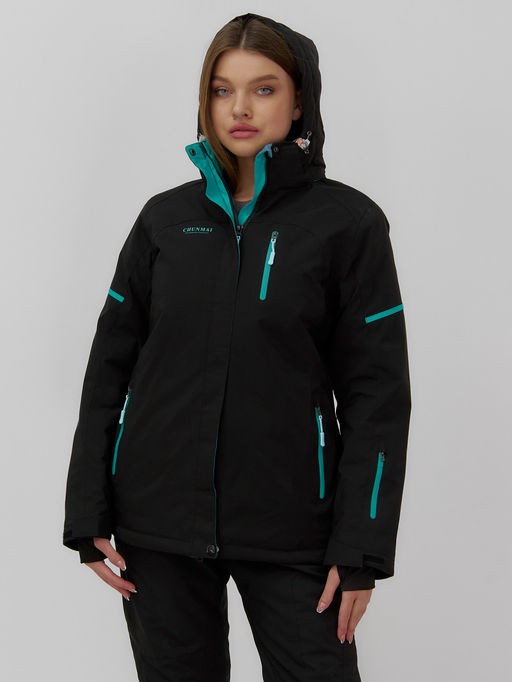 Горнолыжный костюм женский зимний черного цвета 001_1Ch - Mtforce фото 11