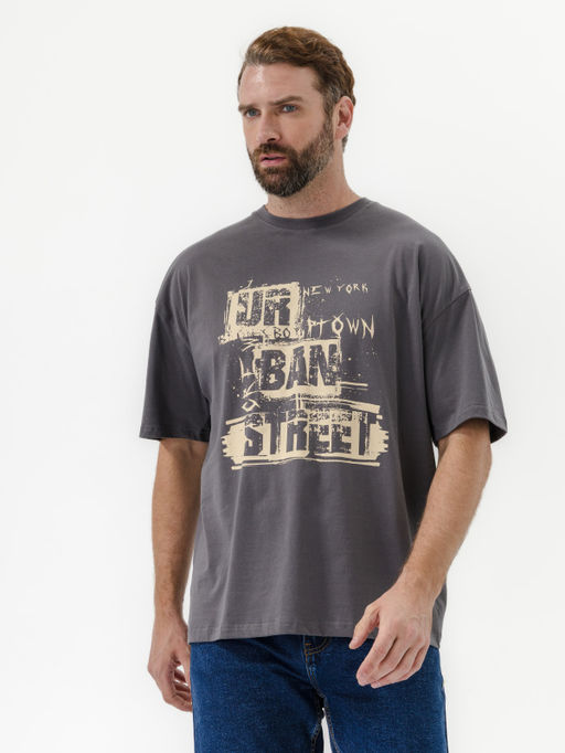 CHILLEASY 320003С-29 Футболка мужская, Антрацит