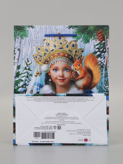Цена за 2 шт. Пакет подарочный «Снегурочка», 18×10×22.3 см