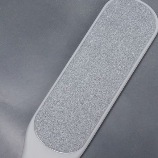 Пилка для пяток, овальная, лазерная, двусторонняя, 23 см, белая