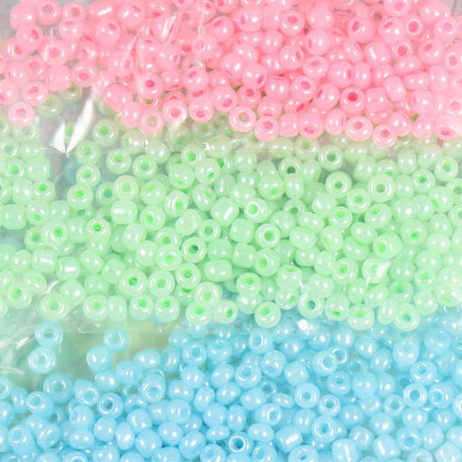 Бисер круглый 8/0 «Перламутр. Маршмеллоу», 6 цветов × 10 г, 20×8×0.7 см