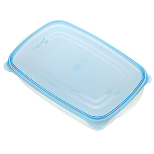 Контейнер для продуктов пластмассовый Трио 0,7л, 19х13х4см, набор 3шт, синий, подходит для СВЧ (Россия) - Домашняя мода фото 3