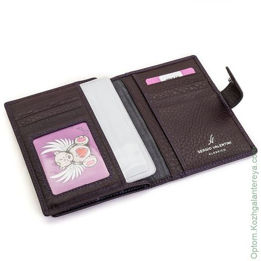 Женская кожаная обложка для паспорта и автодокументов Sergio Valentini СВ 8143-342  фото 7