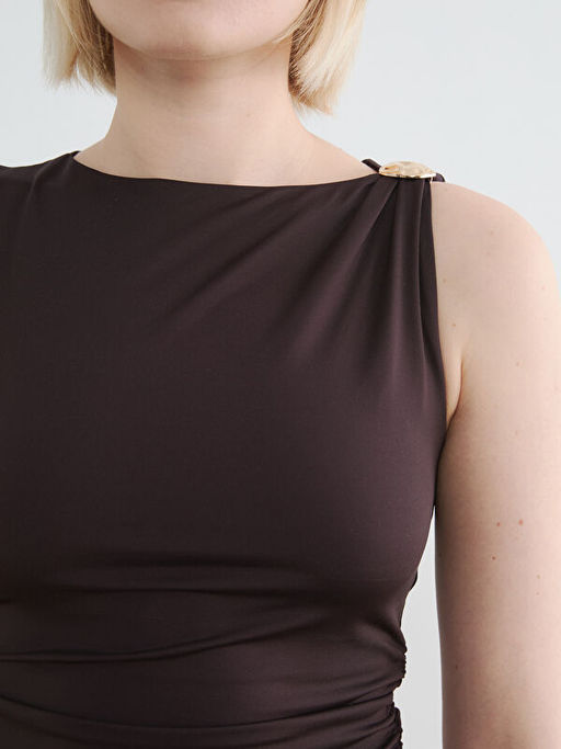 Bisiklet Yaka B?zg?l? Bluz