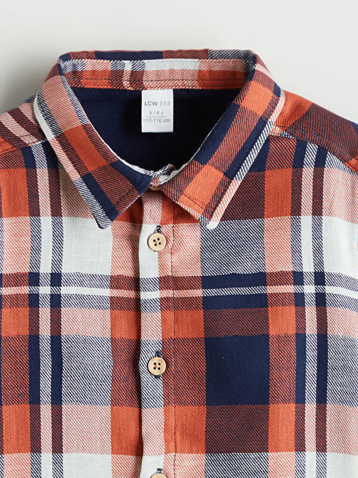 Uzun Kollu Ekose Erkek ?ocuk G?mlek