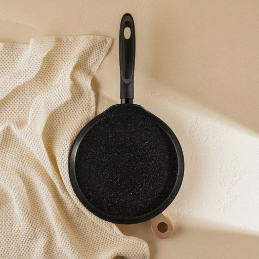 Сковорода блинная SL Home, d=22 см, h=1.6 см, кованый алюминий, антипригарное покрытие, индукция, чёрная