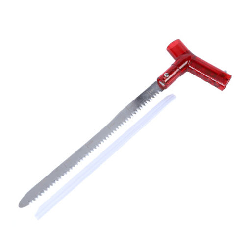 Лопата лавинная алюминиевая ИРЕМЕЛЬ СНЕГОВИК IR515 двухсекционная, с пилой 35см, T-образная рукоять, длина 84/70см, лезвие 28x25см, чёрно-красная/уп10 - Галеонтрейд фото 2