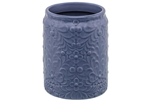 Банка д/хранения 1,1 л 12*12*16,4 см с бамбуковой крышкой с сил. упл. темно-серый матовый - Elan gallery фото 5