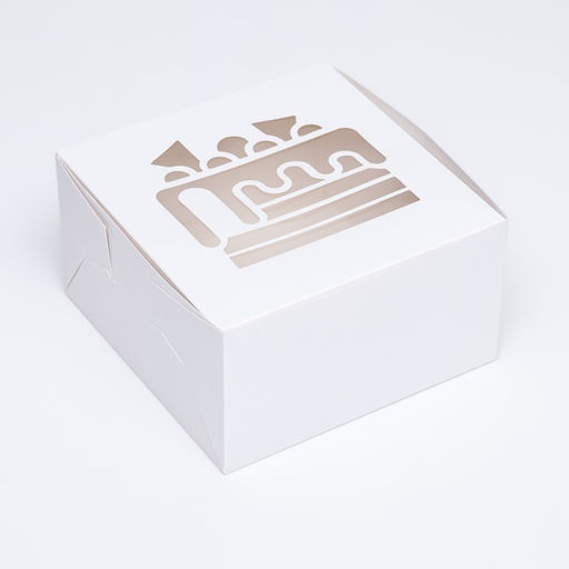 Коробка под торт, белая, 18 х 18 х 10 см - UPAK LAND фото 2