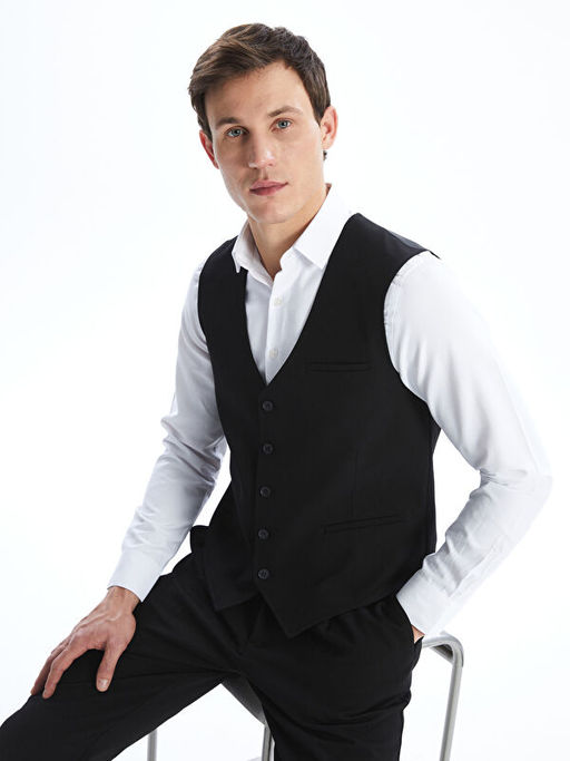 Dar Kal?p Erkek Klasik Yelek