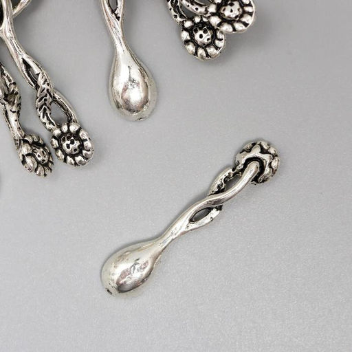 Цена за 8 шт. Сувенир кошельковый металл "Ложка-изобилие" 3х0,5 см