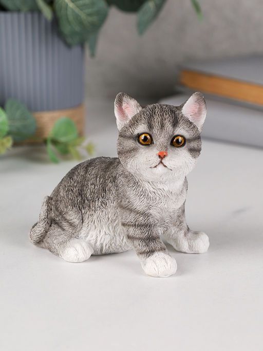 Цена за 2 шт. Фигурка Кошка 9 см серая / YX33100 /уп 2/36/ - Галеонтрейд фото 2