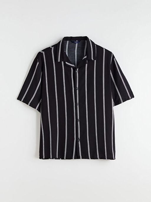 Regular Fit Resort Yaka ?izgili Erkek G?mlek