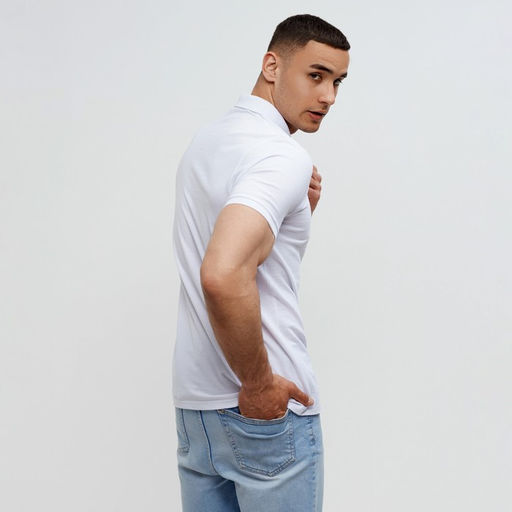 Футболка поло мужская MINAKU REGULAR FIT: белая, р-р 50