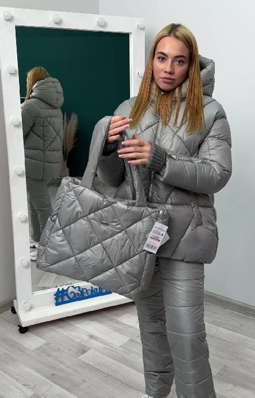 Сумка из стеганой плащевой ткани на синтепухе - А+б коллекция фото 6