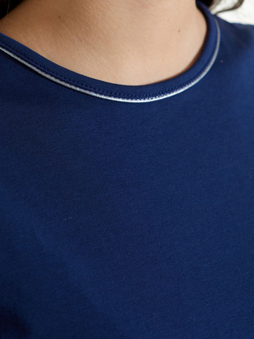 Блузка трикотажная синий 234230538 - Nota bene фото 5