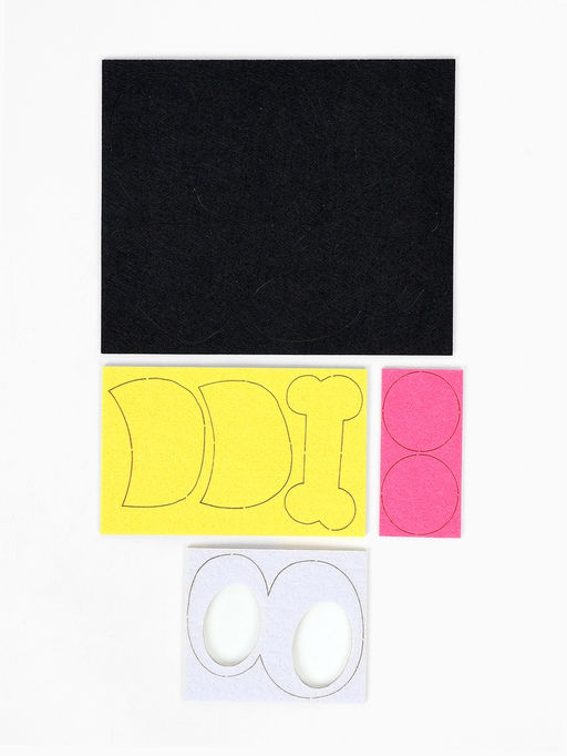 Вышивка по фетру "Собака"