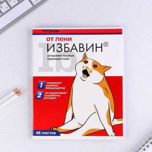 Цена за 3 шт. Тетрадь в клетку, 48 л., А5, на скрепке, блок №1 Котики таблетки МИКС - Artfox study фото 10