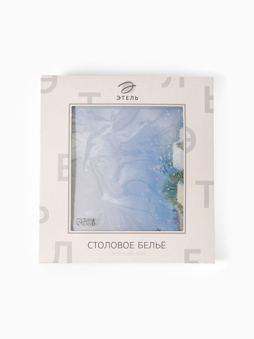 Скатерть новогодняя Этель. Рождественский вечер, 150?220 см, с ВГМО, 100% хлопок, саржа 190 г/м?