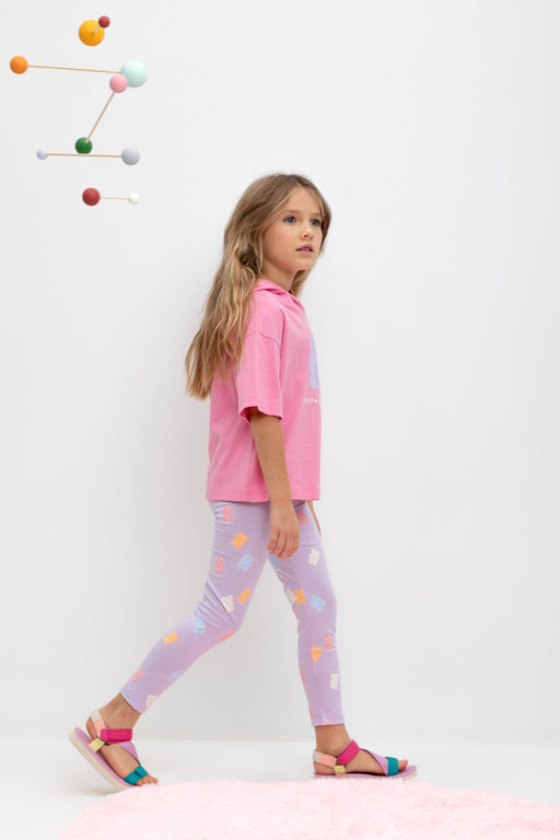 КР 4074/пастельно-лиловый,мишки к459 бриджи для дев - Crockid фото 4