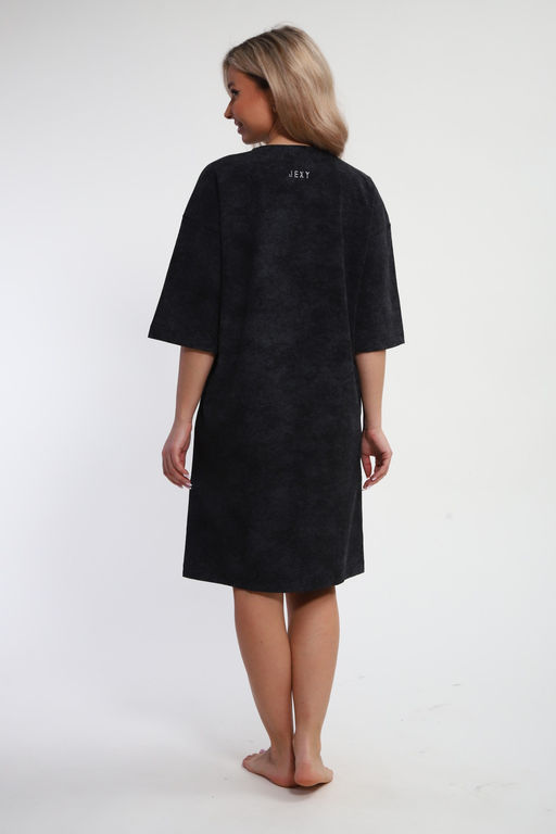 Платье туника варенка с принтом Сердце ТП-02